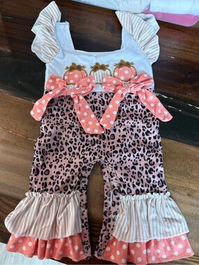 Pumpkin ruffle romper